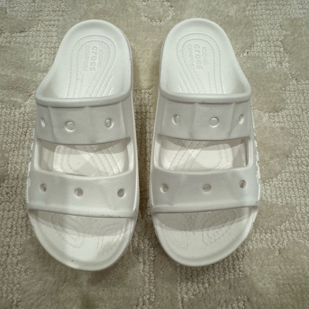 Crocs Women’s  White Slide Sandals